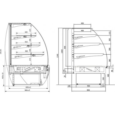 IGLOO Kameleo KAM140W Refrigerated Cake Display Pastry Case